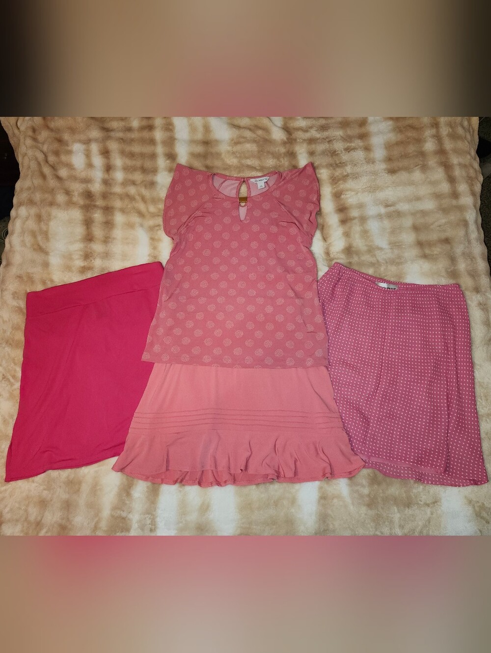 Bundle Lot Of 4 Office Dressy Clothing 3 Skirts 1 Shirt Blouse